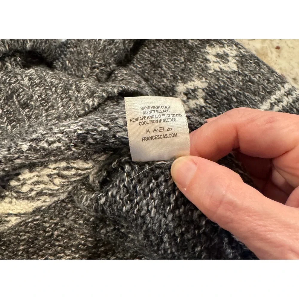 mi ami Women's M Grey Fair Isle Turtleneck Sweater Pullover Forever 21 - Picture 10 of 10